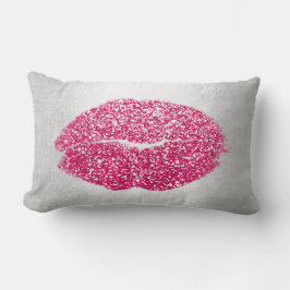 Lips Glitzer Graue Rosa Makeup Kiss Silver Lendenkissen