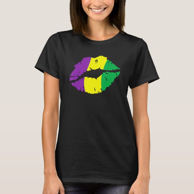Lips Kiss Mardi Gras New Orleans Gifts For Women_1 T-Shirt (Vorderseite)