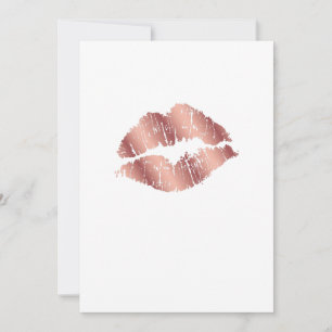 Lips küssen mich Valentinstag Rosa Feiertagskarte