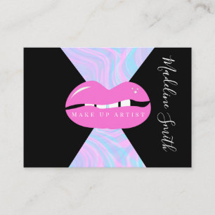 Lips Marble Abstract Pink Visagist Visitenkarte