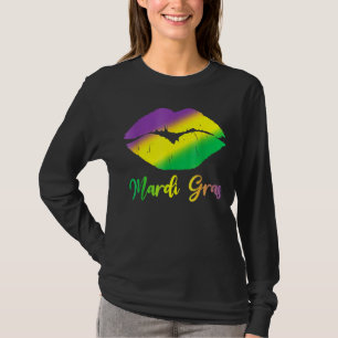 Lips Mardi Gras Funny Party Besichtigung der Alpen T-Shirt
