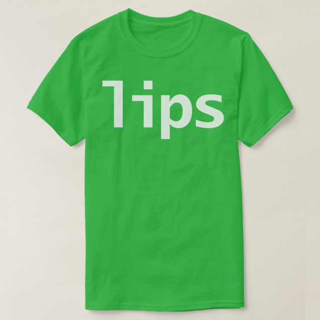 Lips Minimaler Typografie Weißer Text T-Shirt (Design vorne)