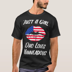 Lips Mouth Liebe American Flag Minneapolis T-Shirt