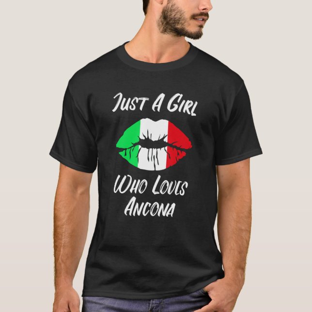 Lips Mouth Liebe Ancona T-Shirt (Vorderseite)