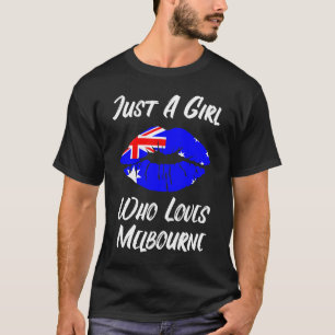 Lips Mouth Liebe Australian Flag Melbourne T-Shirt