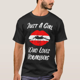 Lips Mouth Liebe Austria Flag Vorarlberg T-Shirt