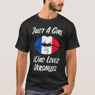 Lips Mouth Liebe Französische Flagge Versailles T-Shirt