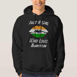 Lips Mouth Liebe Indische Flagge Amritsar Hoodie