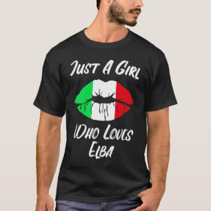 Lips Mouth Liebe Italienische Flagge Elba T-Shirt