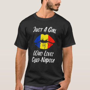Lips Mouth Liebe Rumänische Flagge Cluj Napoca T-Shirt