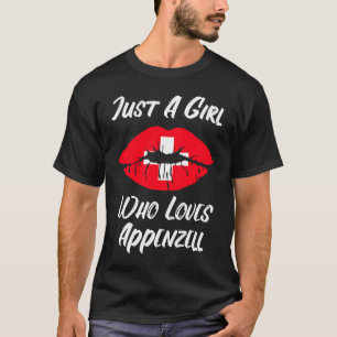 Lips Mouth Liebe Schweiz Flag Appenzell T-Shirt