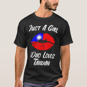 Lips Mouth Liebe Taiwanische Flagge Taiwan T-Shirt