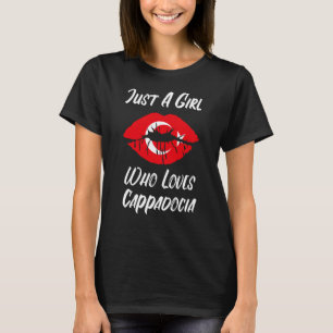 Lips Mouth Liebe Türkische Flagge Cappadokia T-Shirt
