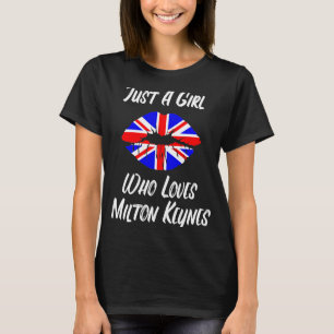 Lips Mouth Liebe Union Jack Flag Milton Keynes T-Shirt