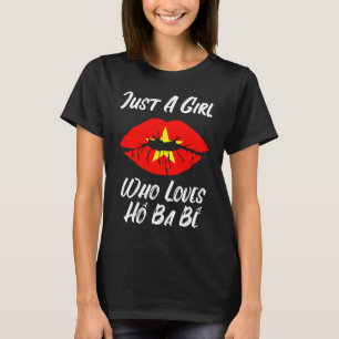 Lips Mouth Liebe vietnamesische Flagge Ho Ba Be T-Shirt