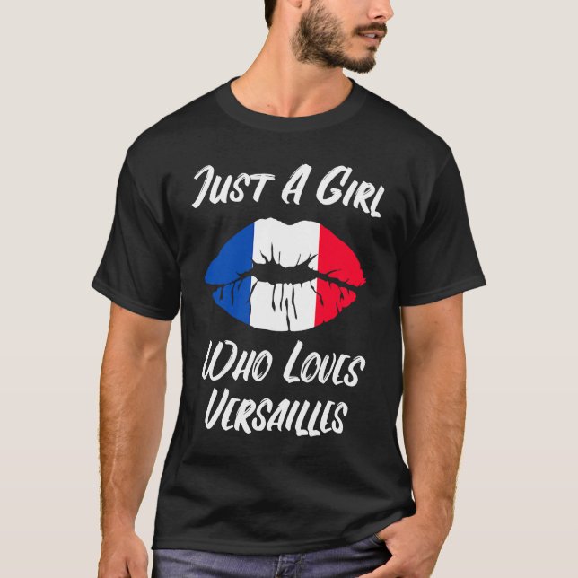 Lips Mouth Love French Flag Versailles T-Shirt (Vorderseite)