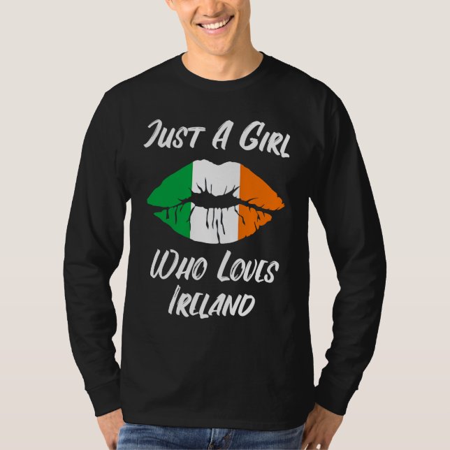 Lips Mouth Love Irish Flag Ireland T-Shirt (Vorderseite)