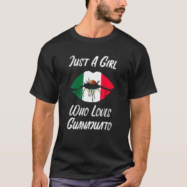 Lips Mouth Love Mexican Flag Guanajuato T-Shirt (Vorderseite)