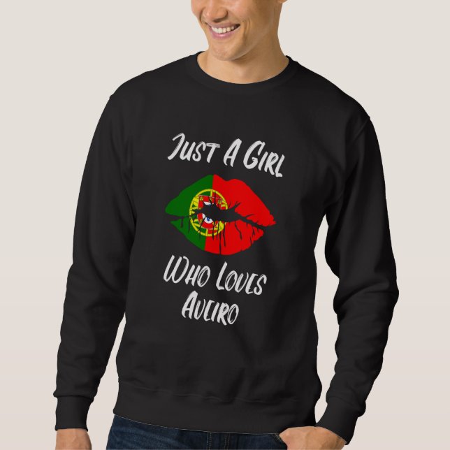 Lips Mouth Love Portuguese Flag Aveiro Sweatshirt (Vorderseite)