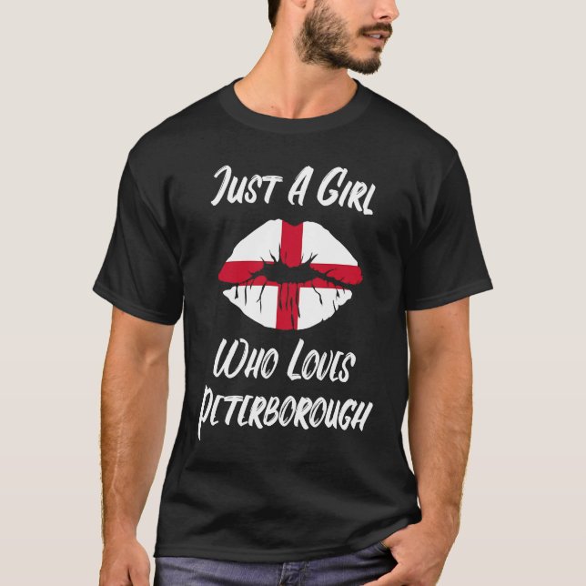 Lips Mouth Love Saint George's Cross Flag Peterbor T-Shirt (Vorderseite)