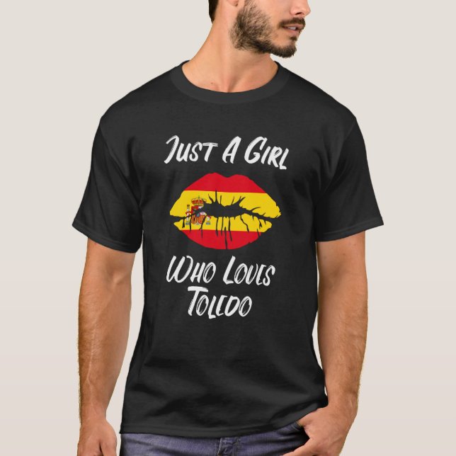 Lips Mouth Love Spanish Flag Toledo T-Shirt (Vorderseite)