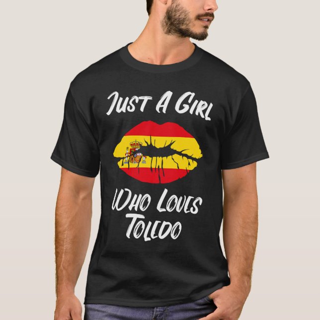 Lips Mouth Love Spanish Flag Toledo T-Shirt (Vorderseite)