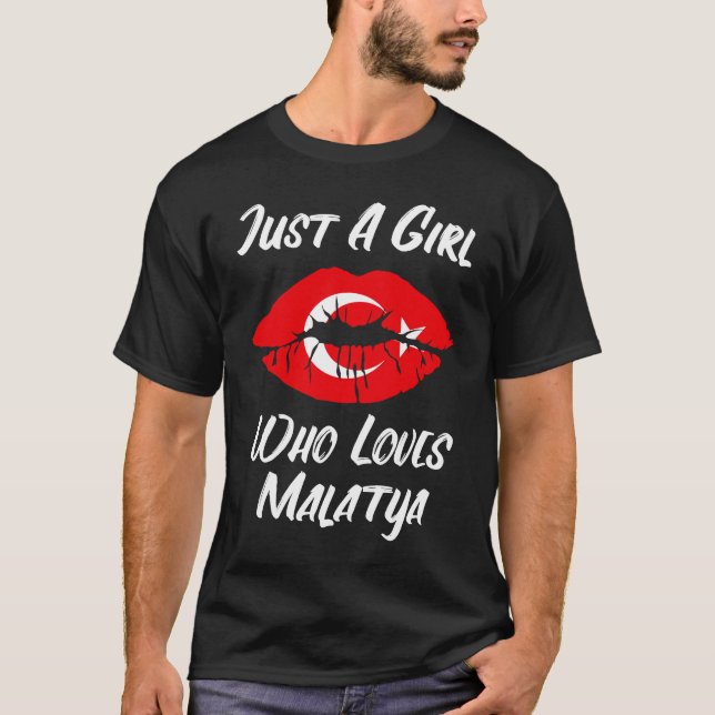 Lips Mouth Love Turkish Flag Malatya T-Shirt (Vorderseite)