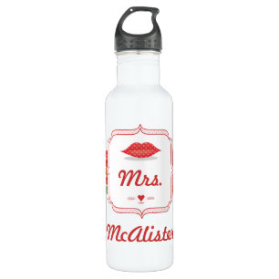 Lips Mrs. Hipster Vintag Retro Bride Edelstahlflasche