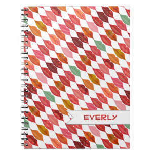 Lips Mrs. Hipster Vintag Retro Bride Notizblock