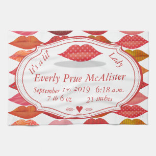 Lips Mrs. Hipster Vintag Retro Lil' Lady Handtuch