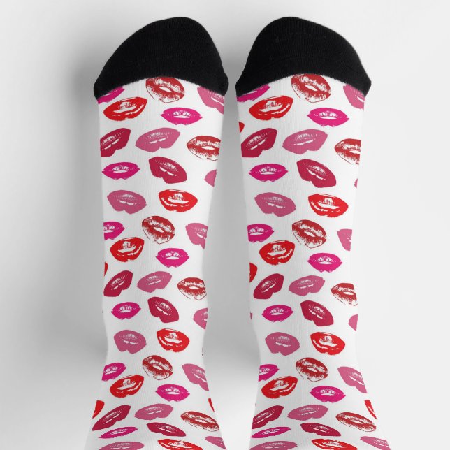 Lips Pattern Socken (Oben)