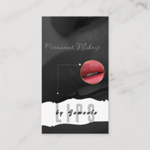 Lips PMU Microblading Henna Salon Business Card Visitenkarte