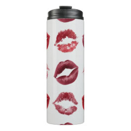 Lips Print Pattern – Chic Kiss Beauty Design Thermosbecher