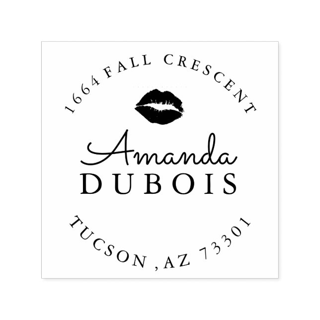 Lips Rubber Address-Briefmarke Permastempel (Design)
