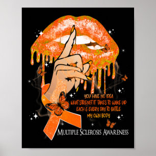 Lips Schmetterlinge Frauen Multiple Sklerose Aware Poster