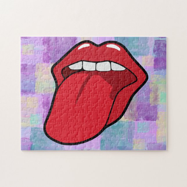 LIPS STECKEN AUS TONGUE JIGSAW PUZZLE (Horizontal)