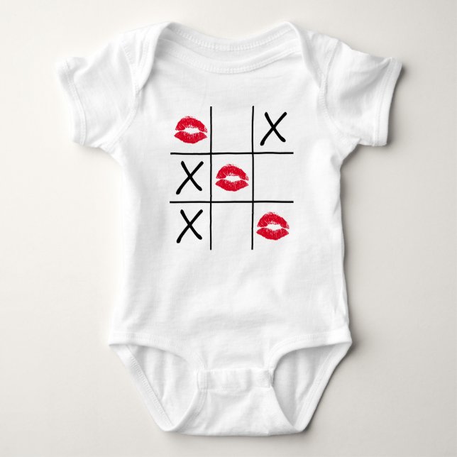 Lips Tic Tac Toe Baby Strampler (Vorderseite)