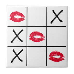 Lips Tic Tac Toe Fliese