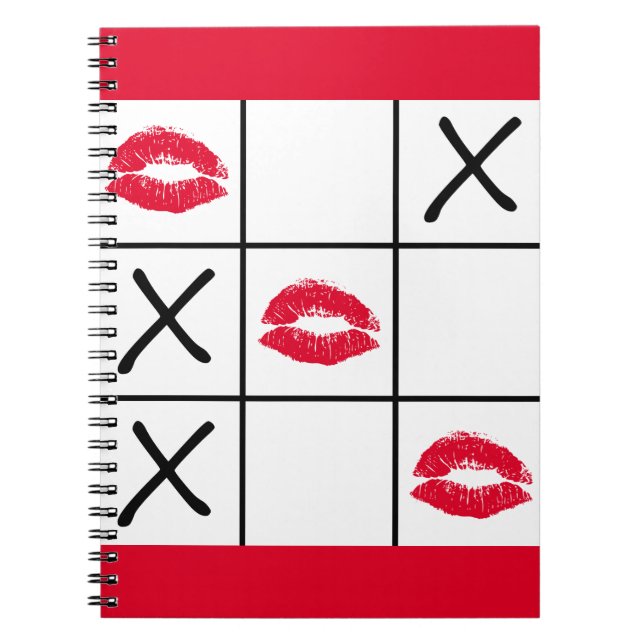 Lips Tic Tac Toe Notizblock (Vorderseite)