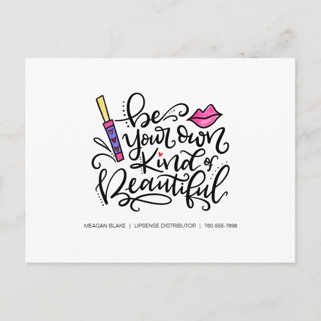 LipSense-Anwendung, Tipps, Tricks, Peeling Ankündigungspostkarte (Vorderseite)