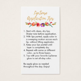 LipSense-Anwendung und Tippkarte