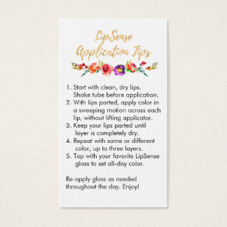 LipSense-Anwendung und Tippkarte