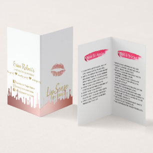 LipSense Lippenverteiler-Rosen-Goldbratenfett Visitenkarten