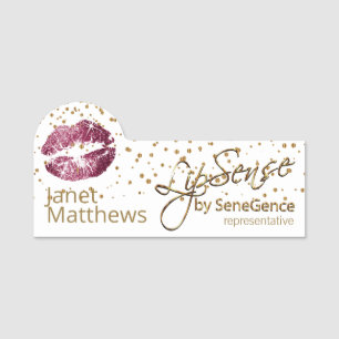 Lipsense Repräsentant mit Weinlippen Namensschild