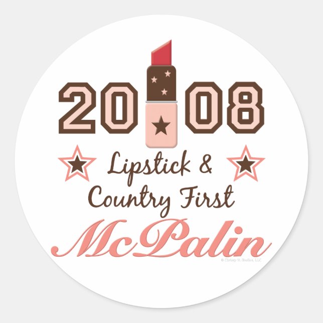 Lipstick Country First 2008 McPalin Sticker (Vorderseite)
