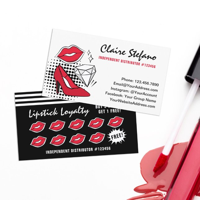 Lipstick-Distributor Moderne Glamour-Treuhandverwa Treuekarte (Von Creator hochgeladen)