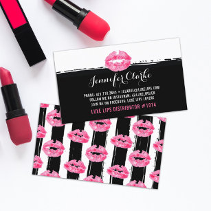 Lipstick-Distributor Pink-Lippen Kiss Schlicht zur Visitenkarte