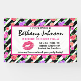 Lipstick Distributor Rose Kiss Trade Show / Party Banner