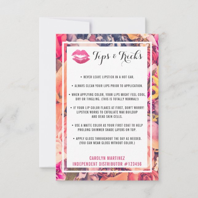 Lipstick-Distributoren Tipps & Tricks florale Kiss (Vorderseite)