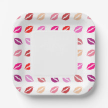 Lipstick-Druckpapier-Teller